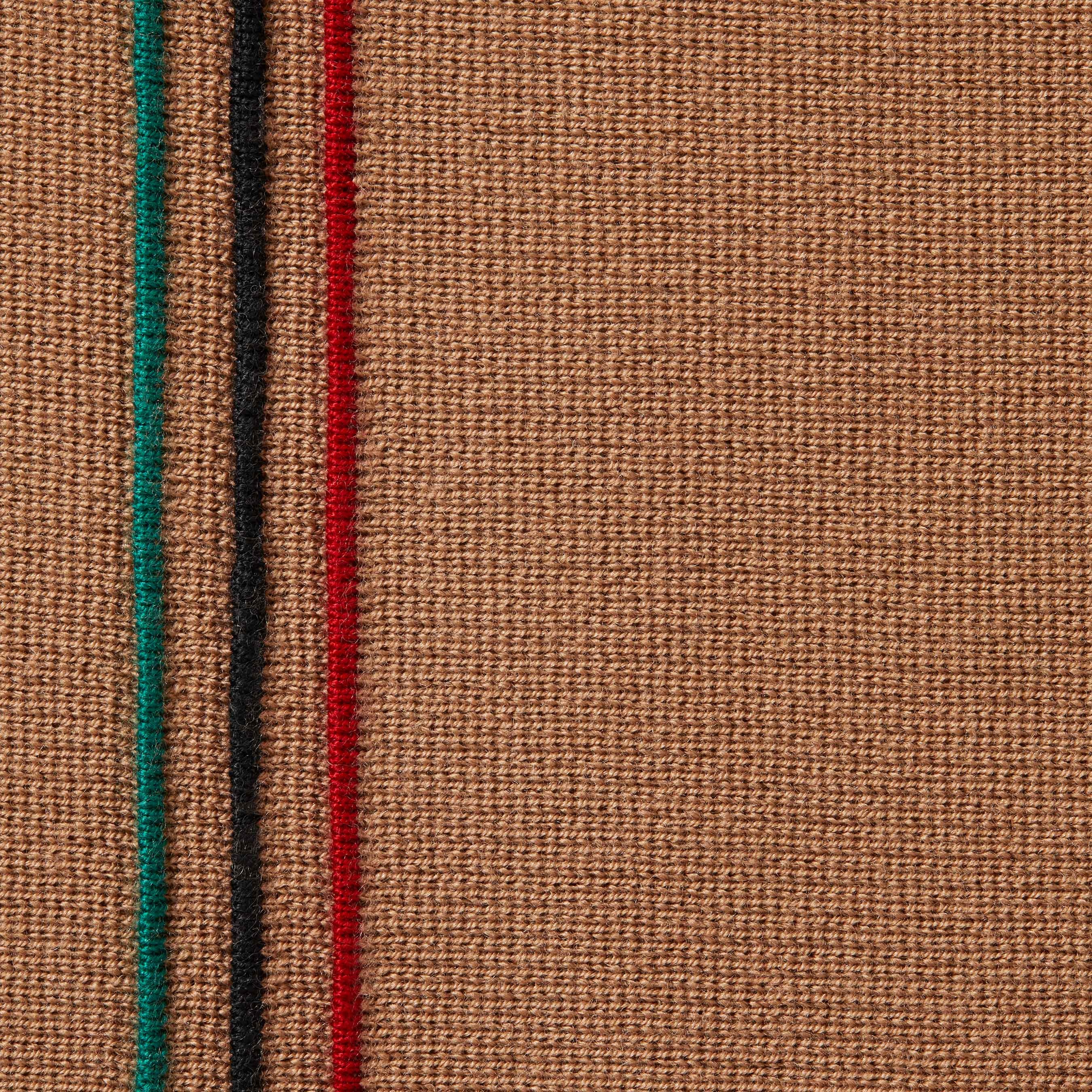 Stripe Zip Up Polo Sweater view 9